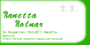 nanetta molnar business card